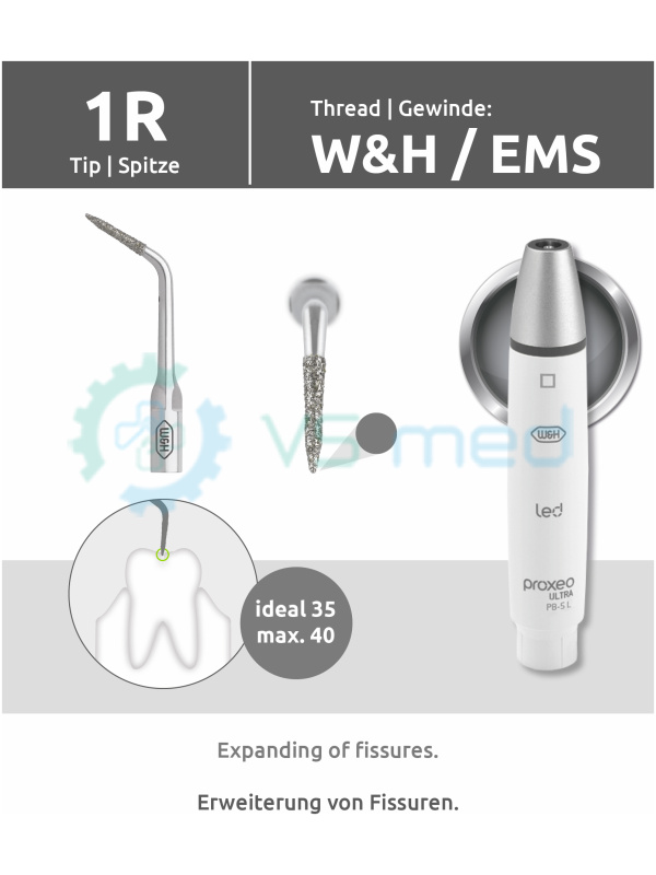 Ακροδέκτης 1R (σπείρωμα W&H/EMS) με εναλλάκτη ακροδεκτών