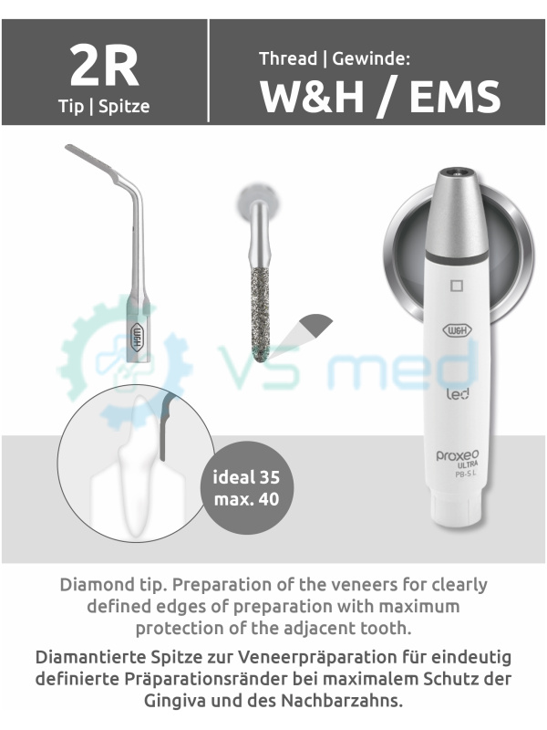 Tip 2R (W&H/EMS Thread) with tip changer