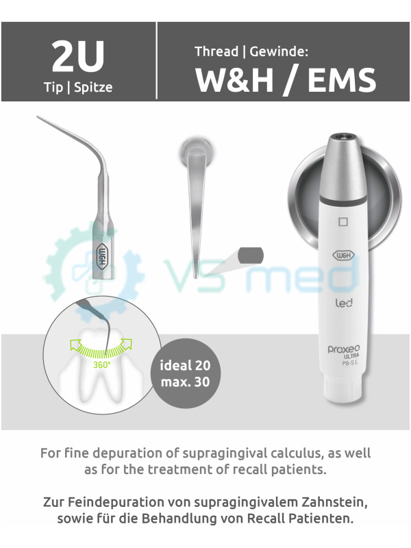 Ακροδέκτης 2U (σπείρωμα W&H/ EMS) με εναλλάκτη ακροδεκτών