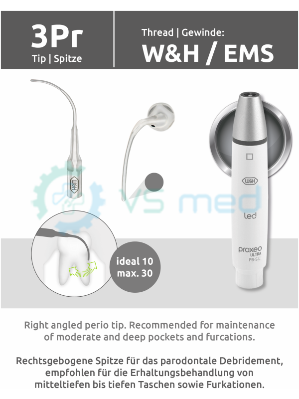 Άκρο 3Pr (σπείρωμα W&H/EMS) με εναλλάκτη ακροδεκτών
