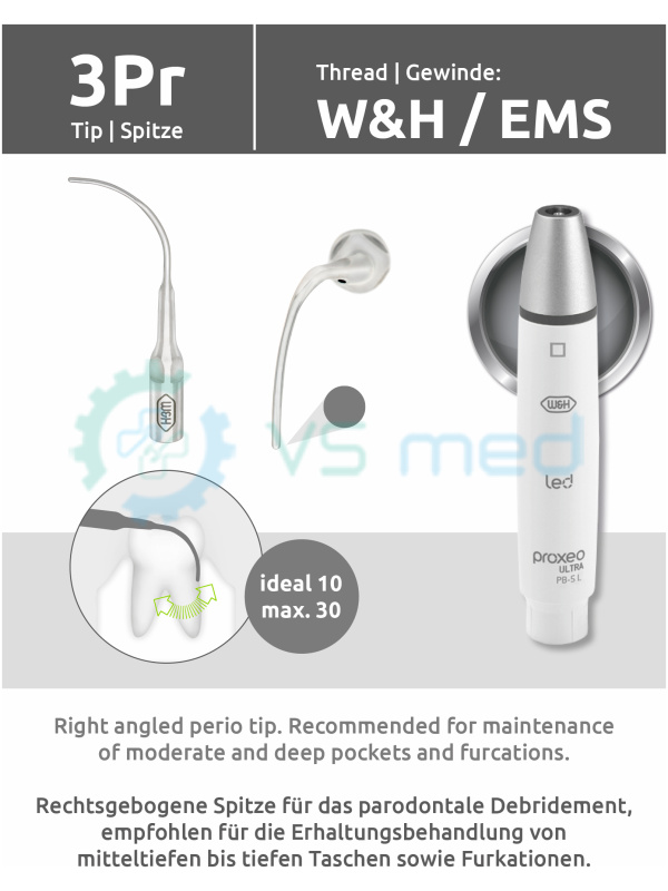 Tip 3Pr (W&H/EMS Thread) with tip changer