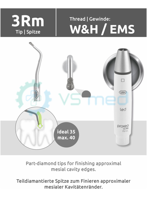 Ακροδέκτης 3Rm (σπείρωμα W&H/EMS) με εναλλάκτη ακροδεκτών