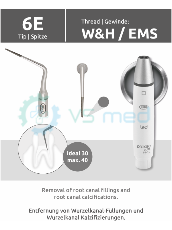 Άκρο 6E (σπείρωμα W&H/EMS) με εναλλάκτη ακροδεκτών