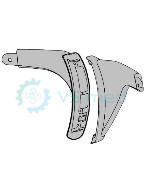 DKL-grey Handle Holders Set LED.light (right and left)