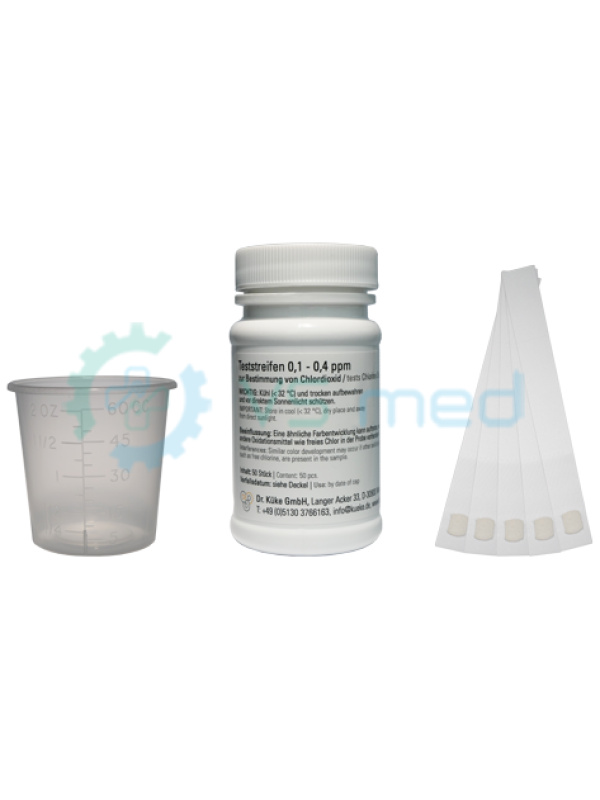 Test strips 0,1-0,4 ppm chlorine dioxide (50 pcs)
